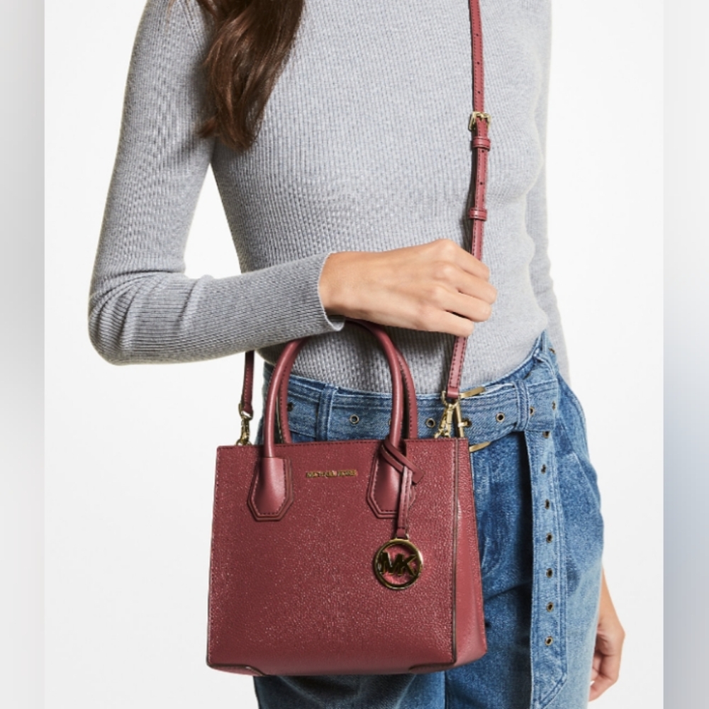 Michael Kors Burgundy Leather Tote Bag